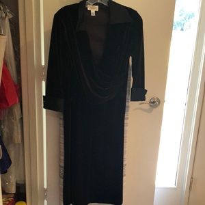 Talbots brown velveteen cocktail skirt/top